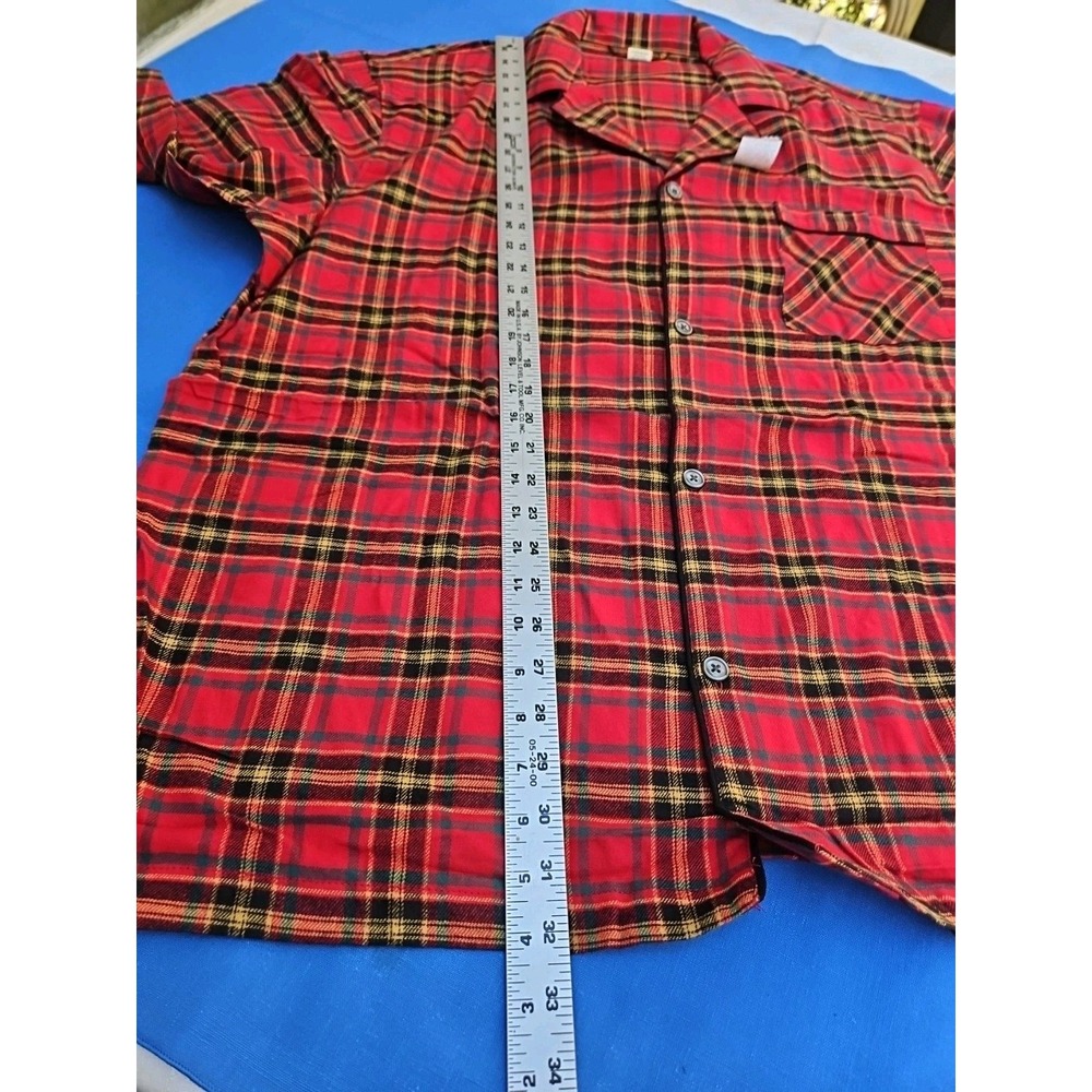 St. John's Bay Flannel Pajama Set Red Plaid PJs Lounge 2 Piece NEW XXL 2X - Picture 3 of 8